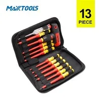 Set di cacciaviti VDE con impugnatura a T da 13 pezzi in sacchetto con cerniera